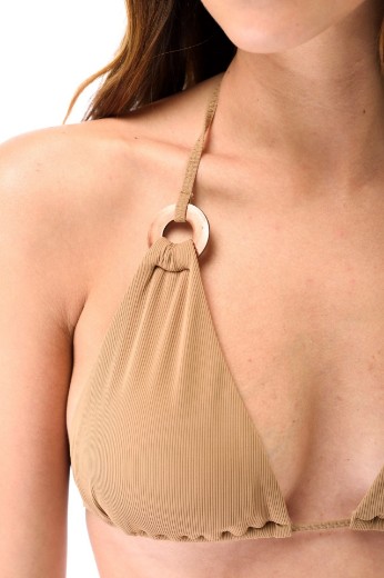 Imagen de Cozumel - Bikini Triángulo Regulable con Argolla Leather
