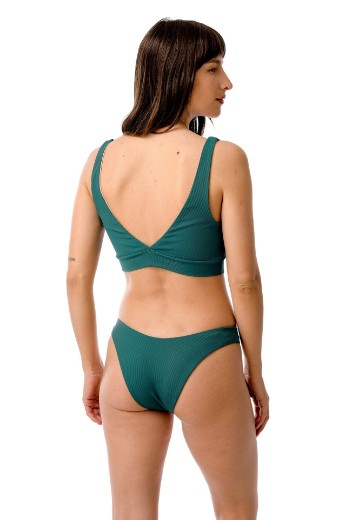 Imagen de Bábaro - Bikini Top Reversible Ribb Petróleo
