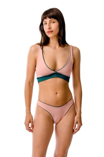 Imagen de Bábaro - Bikini Top Reversible Ribb Petróleo