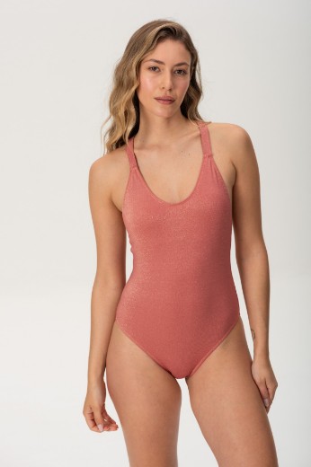 Imagen de Lagos - Malla Entera con Tiras y Argolla Rose Gold