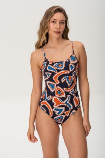 Imagen de Palma - Malla Entera Solera Estampado Azul