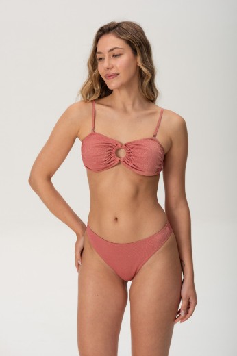 Imagen de Tulum - Bikini Bandeau con Argolla Rose Gold